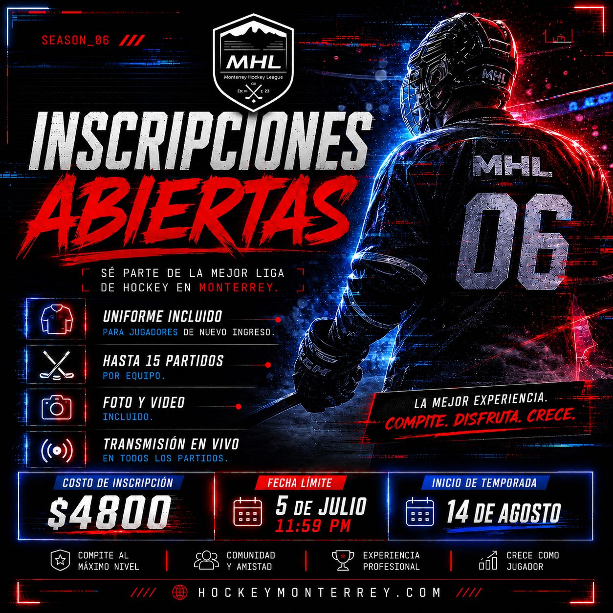 Inscripción MHL6 — Temporada 6